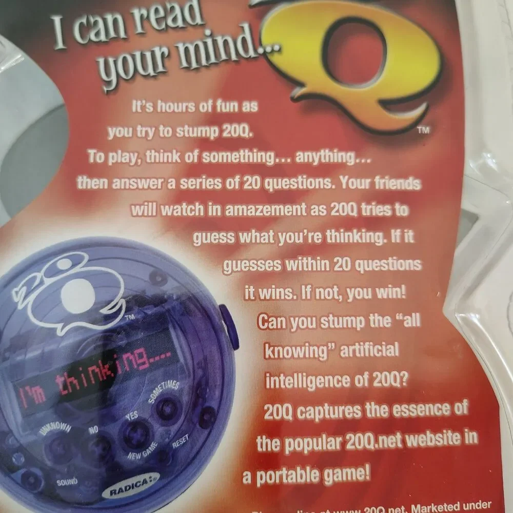 NEW! VTG Radica 20Q Electronic Handheld Game 2003 Red Mind Reader Tested Works
